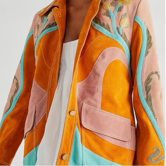 FREE PEOPLE Lotus Love Jacket ~Nouveau Combo - Picture 2 of 12